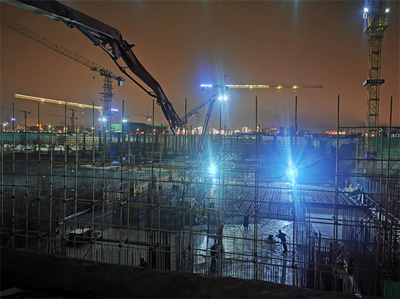 巴州人民醫(yī)院順利完成C40高性能超大體積混凝土澆筑